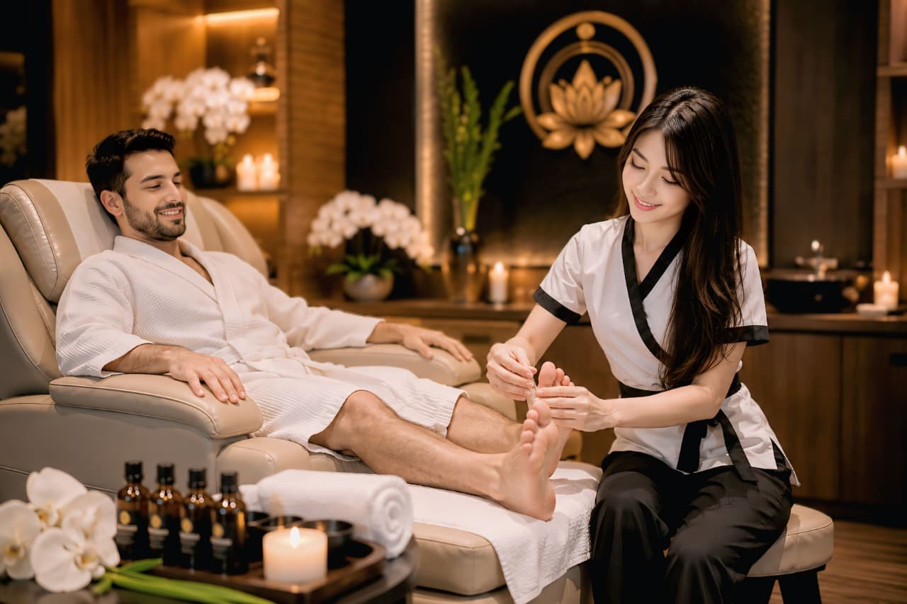 Foot Reflexology at our Bahria Town Phase 7 spa