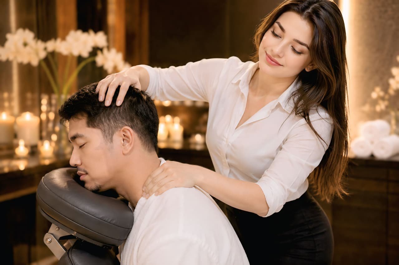 Head & Shoulder Massage at our Bahria Town Phase 7 spa