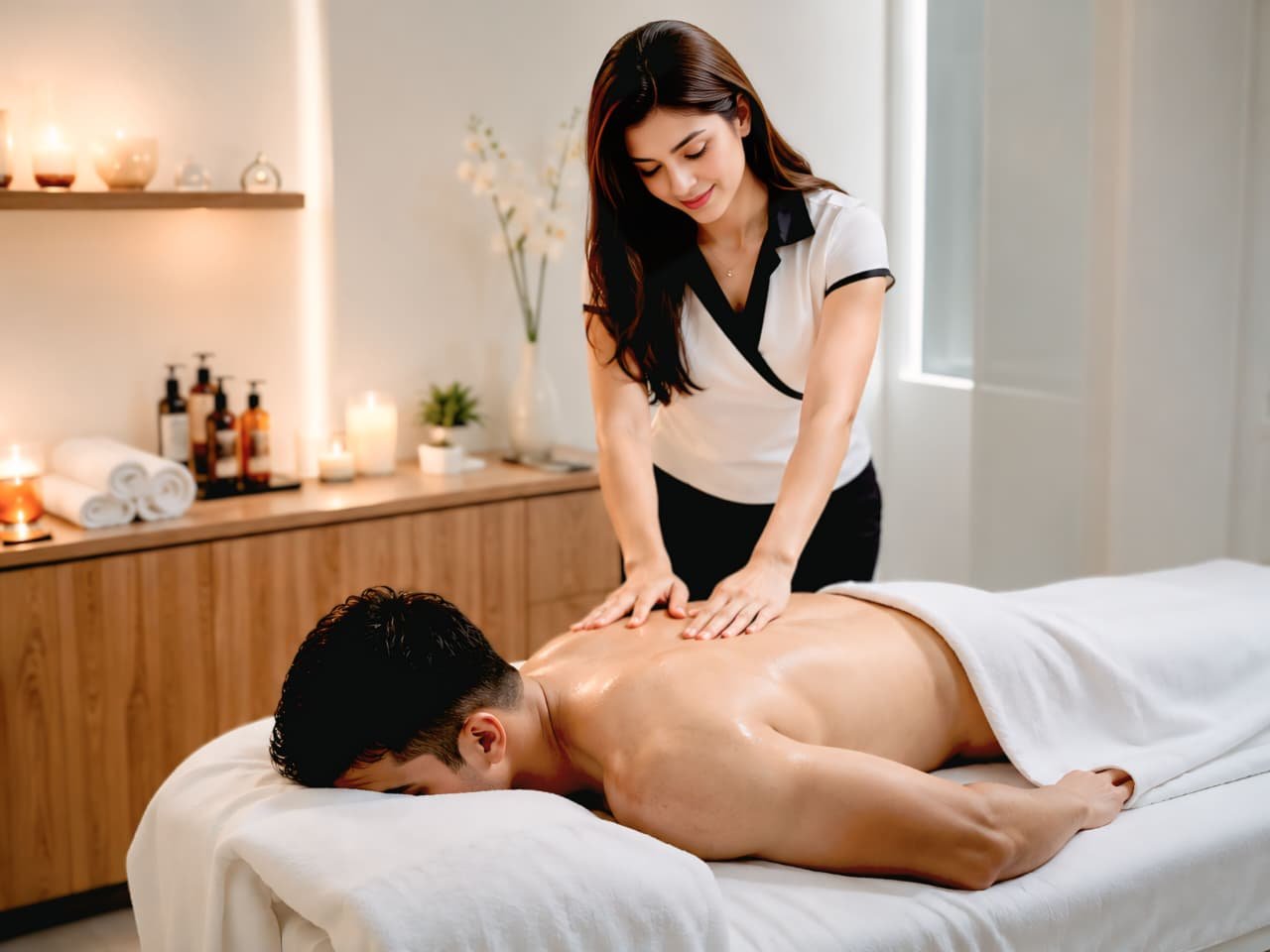 Aroma Oil Massage at our Bahria Town Phase 7 spa